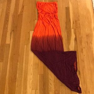 Orange/Purple Ombré Maxi dress